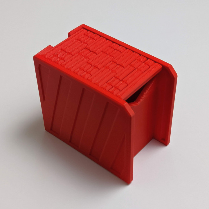 Slideback Box - print-in-place, support-free roll-top box! image