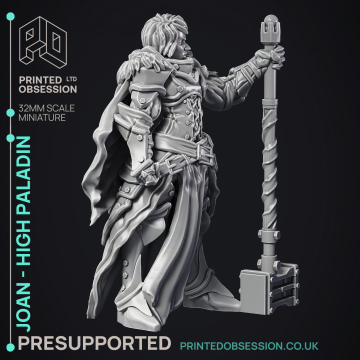 Joan - High Paladin - 2 Model - PRESUPPORTED - 32mm scale image