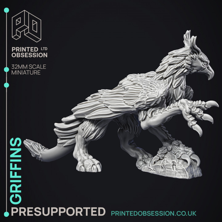 Griffins - 2 Models - PRESUPPORTED- Heaven Hath no Fury - 32mm scale image