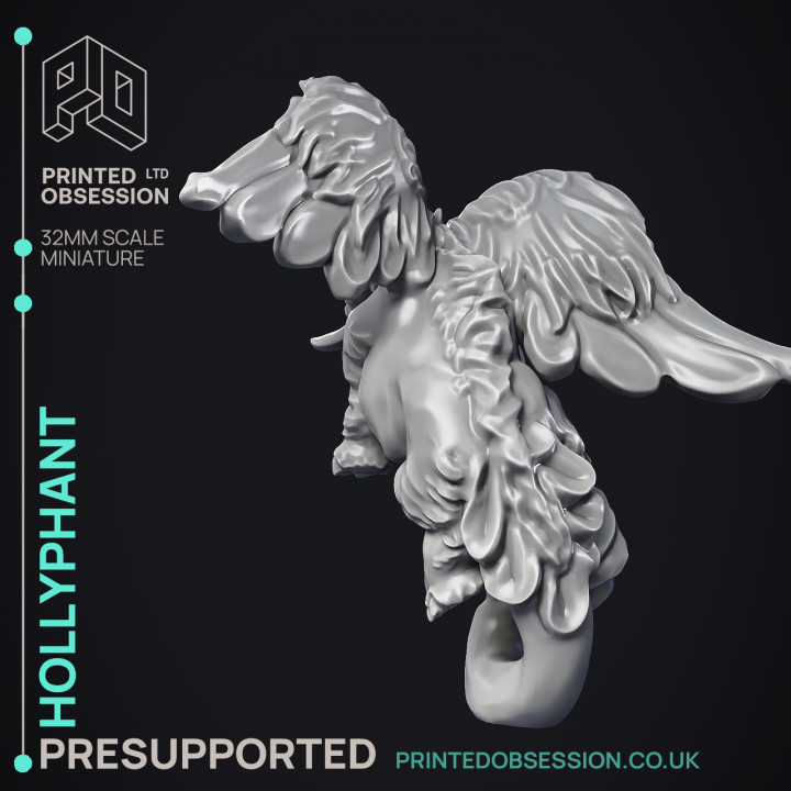 Hollyphant - Celestial Creature - PRESUPPORTED - Heven Hath no Fury - 32mm Scale image