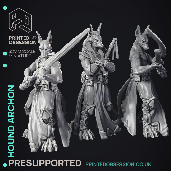 Hound Archon - Celestial - PRESUPPORTED - Heaven Hath no Fury - 32mm scale image