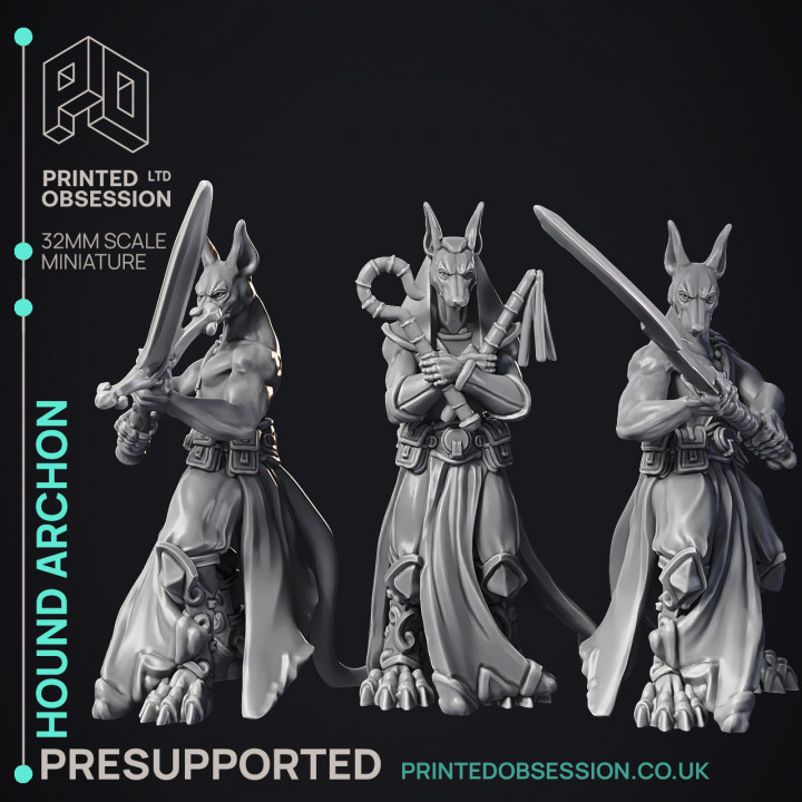 Hound Archon - Celestial - PRESUPPORTED - Heaven Hath no Fury - 32mm scale image
