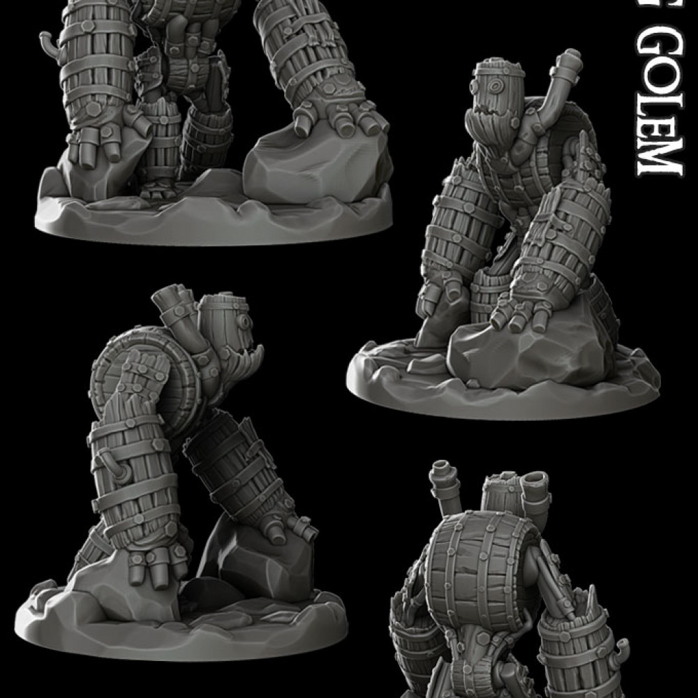 画材 Golem footprints 👹 The Articulated Golem・ STL File for ・Cults