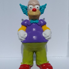Picture of print of Krusty the Clown from "The Simpsons"