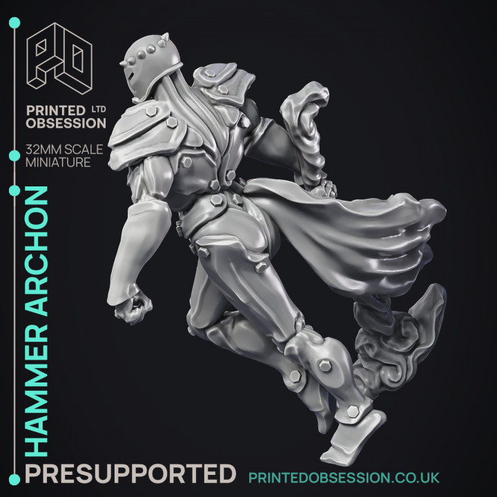 Hammer Archon - Celestial Construct - PRESUPPORTED - Heaven Hath No fury - 32 mm scale image