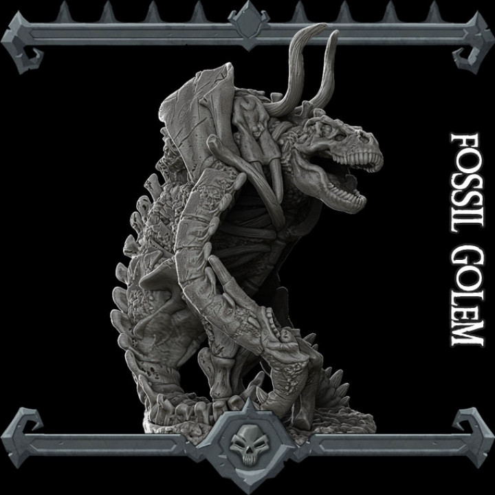 3D Printable Fossil Golem by RocketPigGames