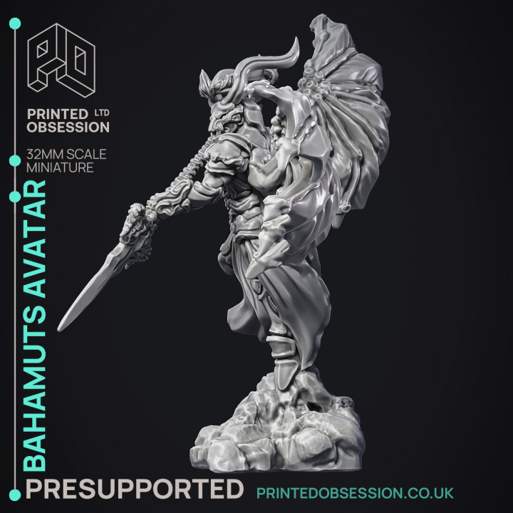 Bahamuts Avatar - Celestial - PRESUPPORTED - Heaven hath no Fury - 32 mm scale image