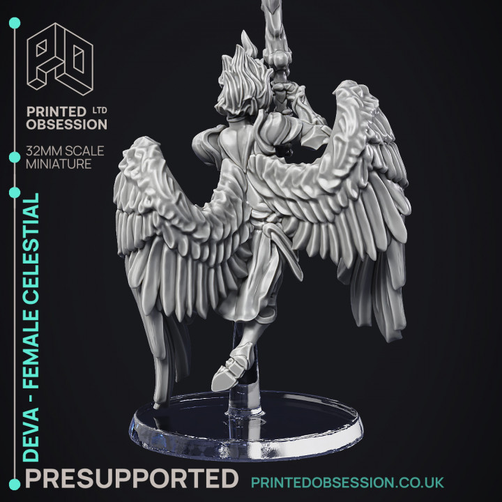 Deva Acolyte - Celestial Fighter - PRESUPPORTED - Heaven Hath no fury - 32 mm scale image