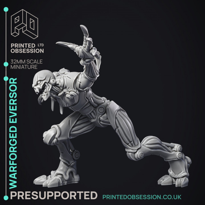 Warforged Assassin Clan - 5 Miniatures - PRESUPPROTED - 32mm Scale image