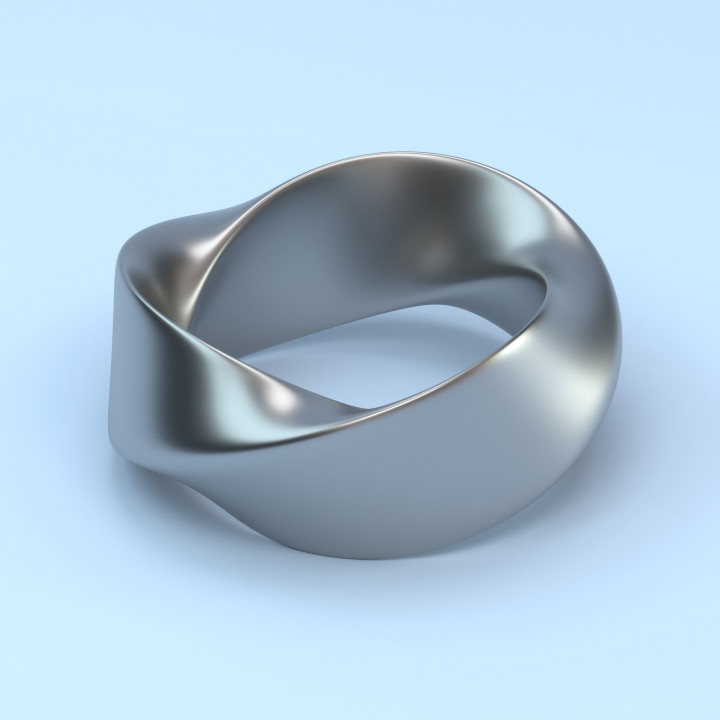 3D Printable Soft Lines Mebius ring by Amelyna