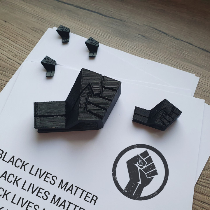Black Lives Matter Badge + Clip image