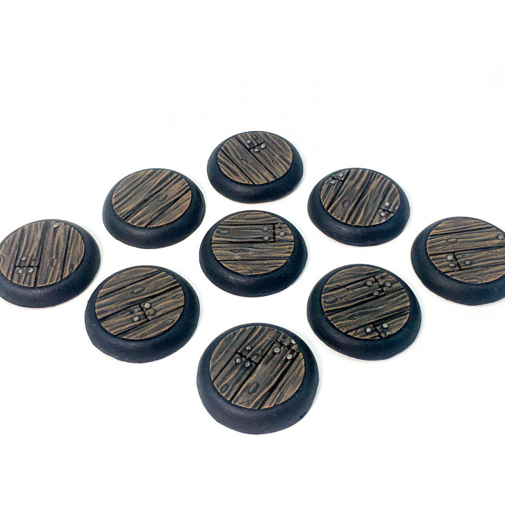 25mm Wood Plank, Recessed Miniature Bases image