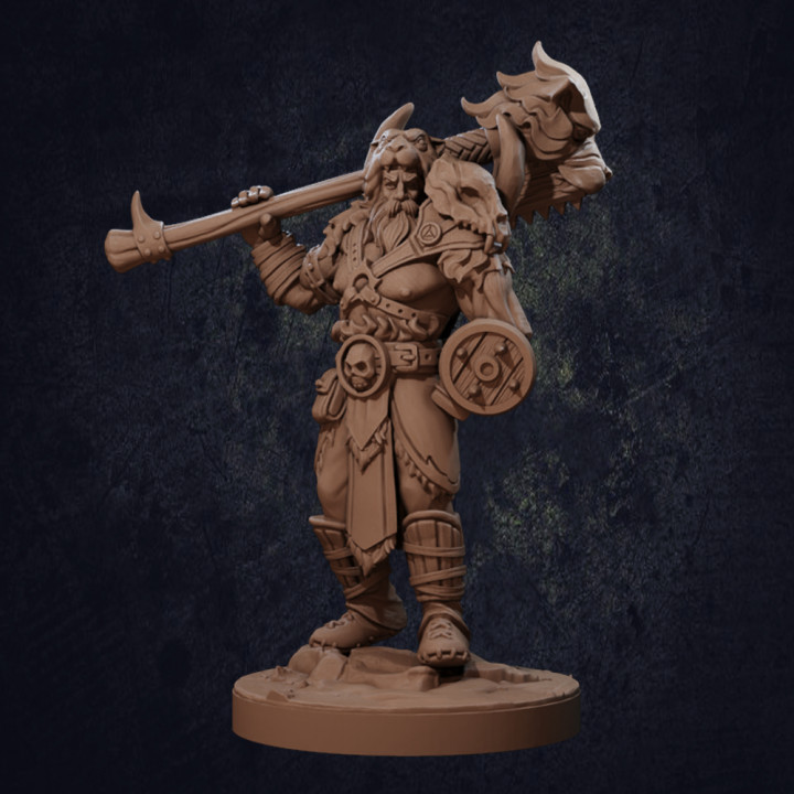 3D Printable Vaultamir Viking Barbarian - Presupported by The Dragon ...