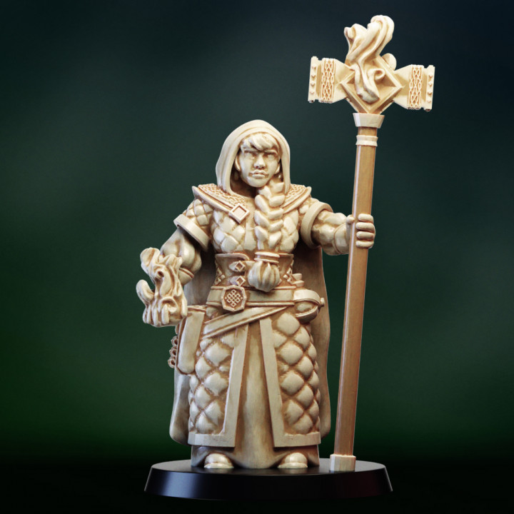 Dwarf girl mage priest image