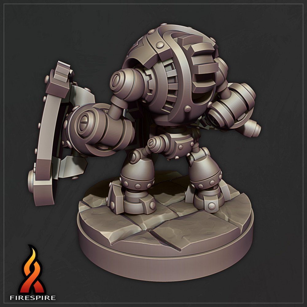 3D Printable Dwarf Golem by Firespire