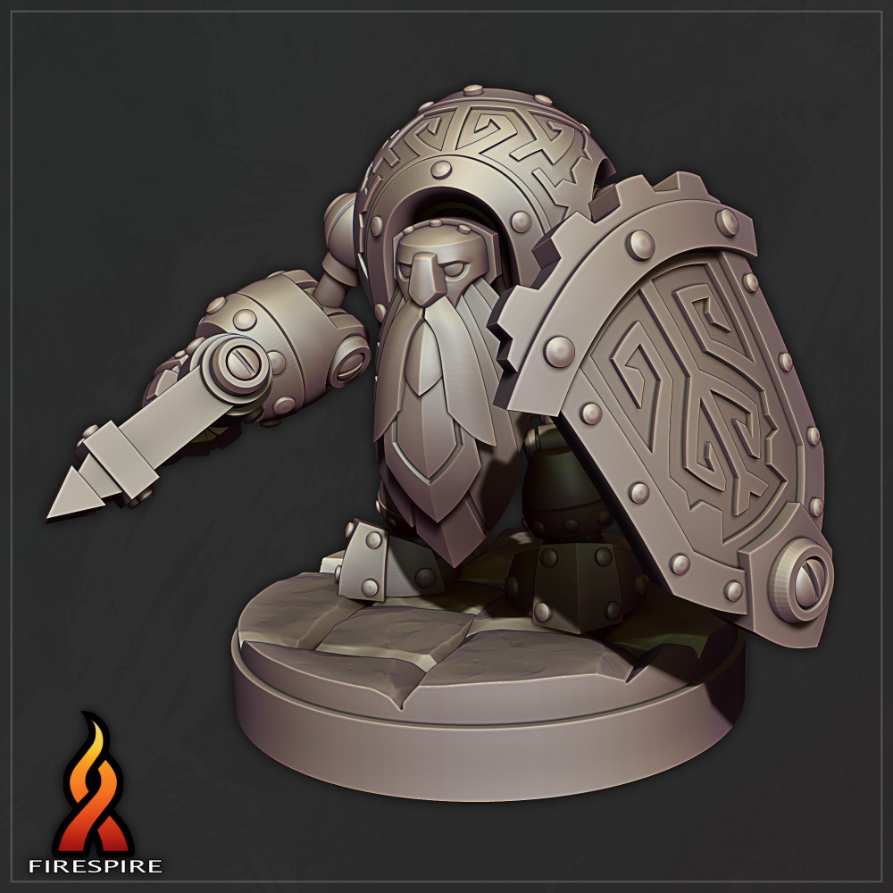 画材 Golem footprints 👹 Stone Golem Figurine for 3D Printing – STL + GLB – One