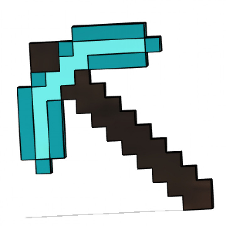 3d Printable Minecraft Pickaxe By Rick