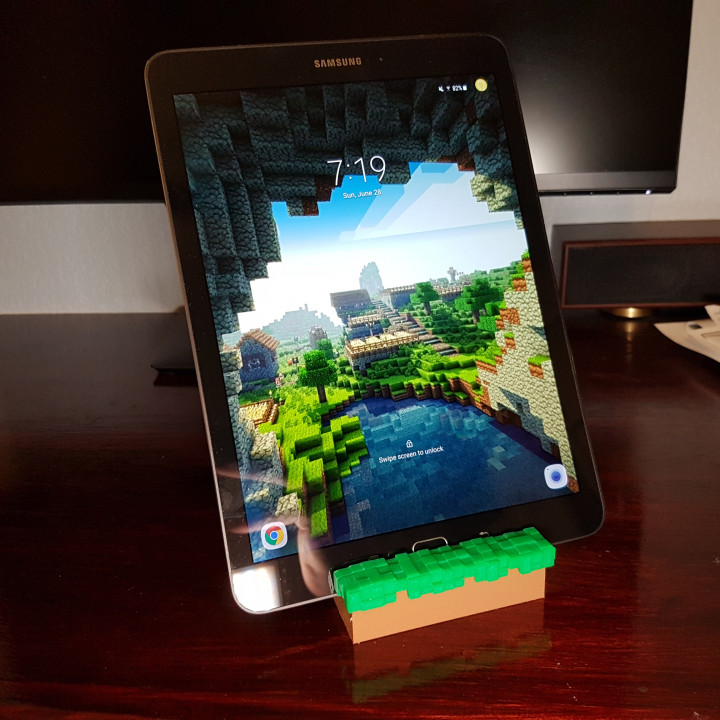 'Grass Block' Phone & Tablet Stand image