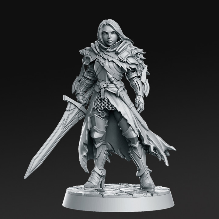Lydia, the Lioness - Swordswoman - 32mm - DnD - image