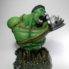 Picture of print of Wicked Marvel Hulk 3d Bust: Avengers STL ready for printing