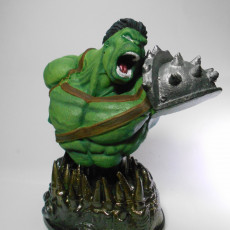 Picture of print of Wicked Marvel Hulk 3d Bust: Avengers STL ready for printing
