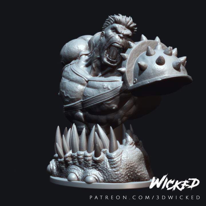 Wicked Marvel Hulk 3d Bust: Avengers STL ready for printing image