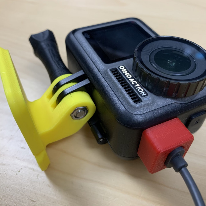 Dust cap with USB-C cable slot for DJI Osmo Action image