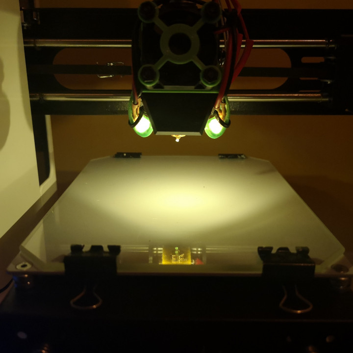 3d printable monoprice select mini v2 hotend led lights by al sl