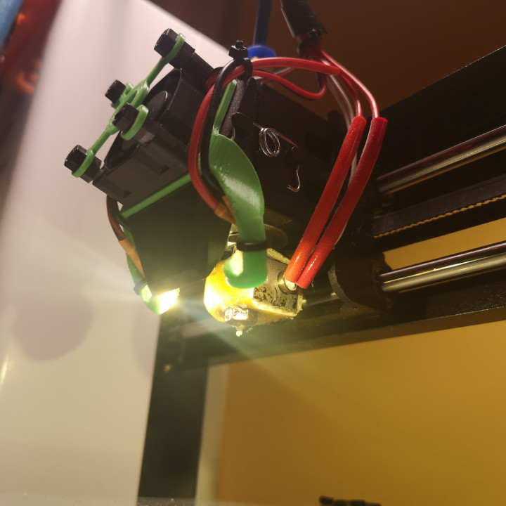 3d printable monoprice select mini v2 hotend led lights by al sl