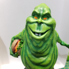 Picture of print of Slimer with hamburger pre-supported fanart