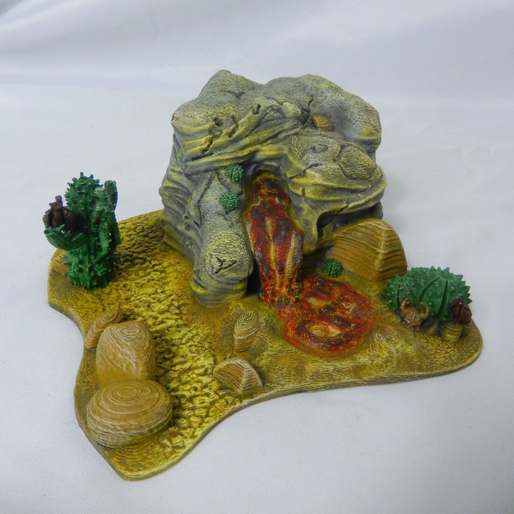 3D Printable Desert oasis diorama / tabletop terrain by Lex Addams