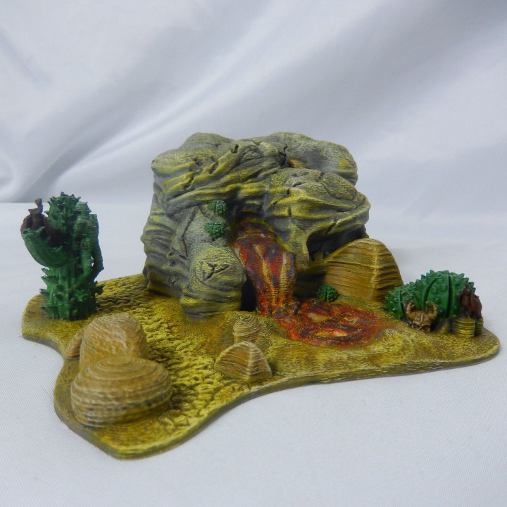 3D Printable Desert oasis diorama / tabletop terrain by Lex Addams