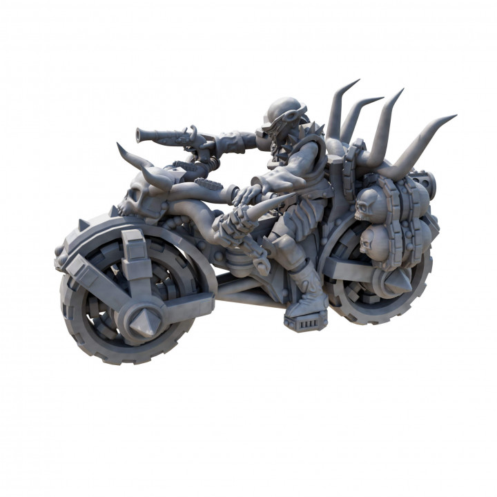 Infernal War Bikes and Foot Soldiers Fantasy Resin Mini image