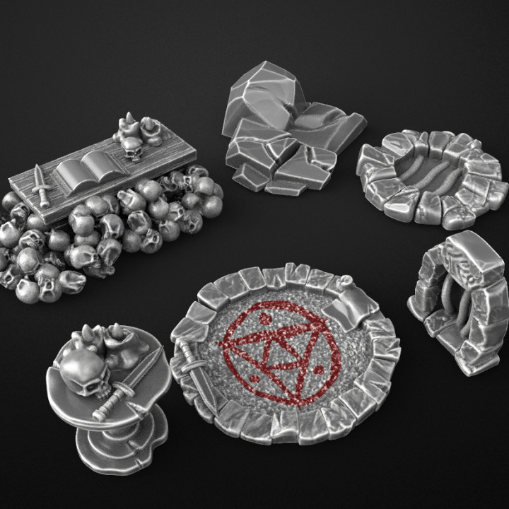dungeon decoration set for evil rituals image