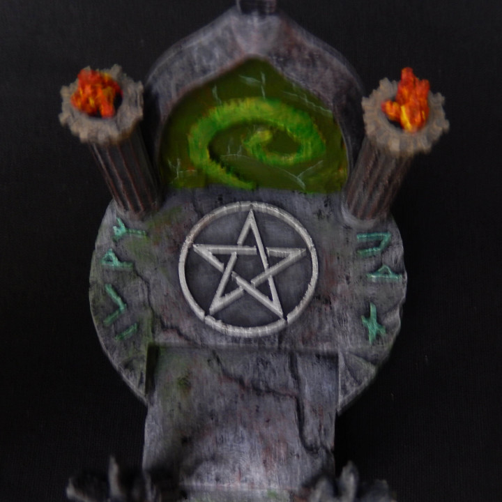 Fey/Fel ritual gate (tabletop miniature) image