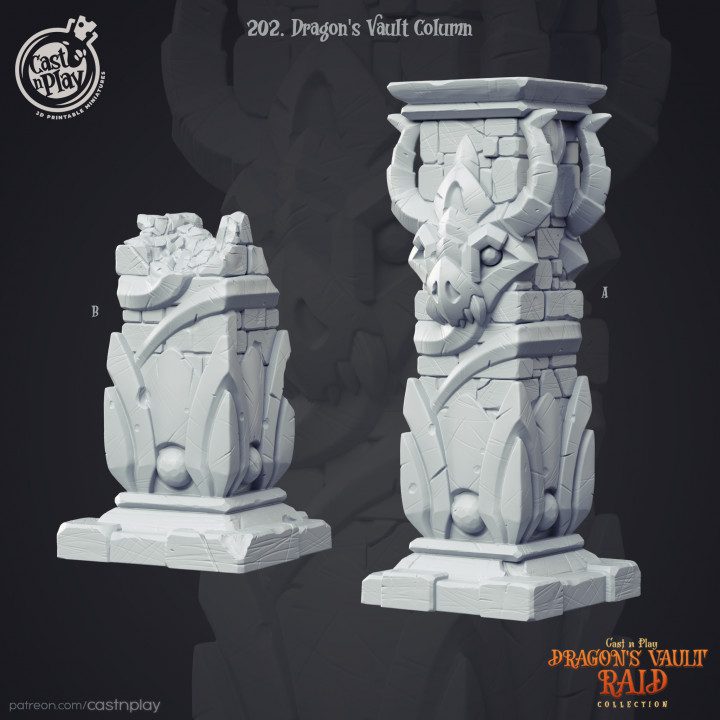 Dragon's Vault Columns (Pre-Supported) image