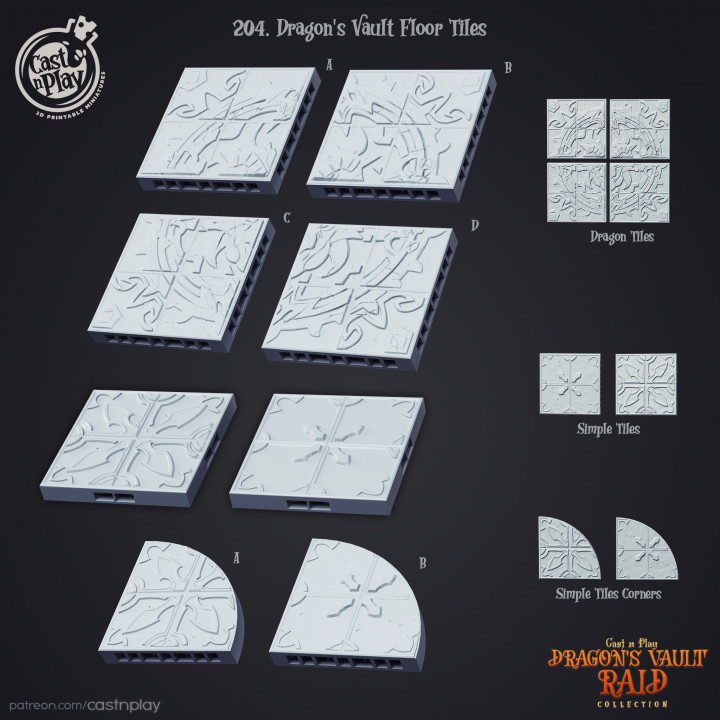 Dragon's Vault Tiles (Pre-Supported) image