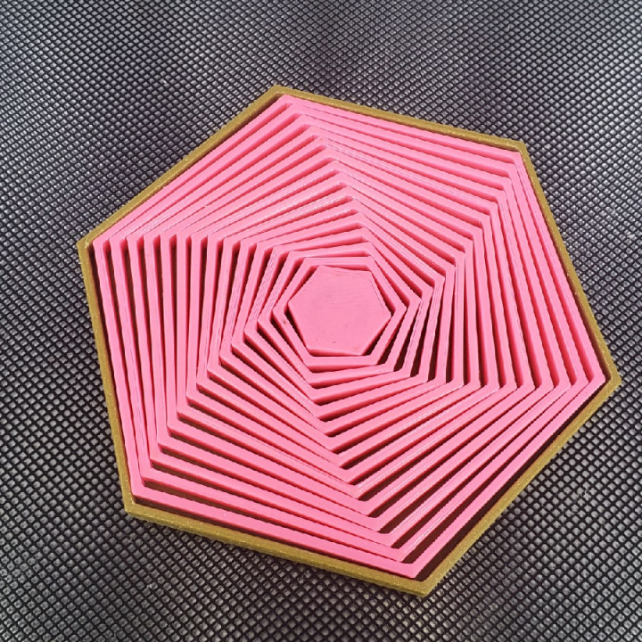 Concentric Hexagon - Desktop toy image