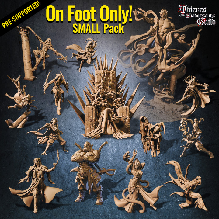 On foot only: THIEVES of the Shadowsands Guild SMALL Pack. [WITHOUT minis on flying carpets and WITHOUT Zaahid Giant Size] image