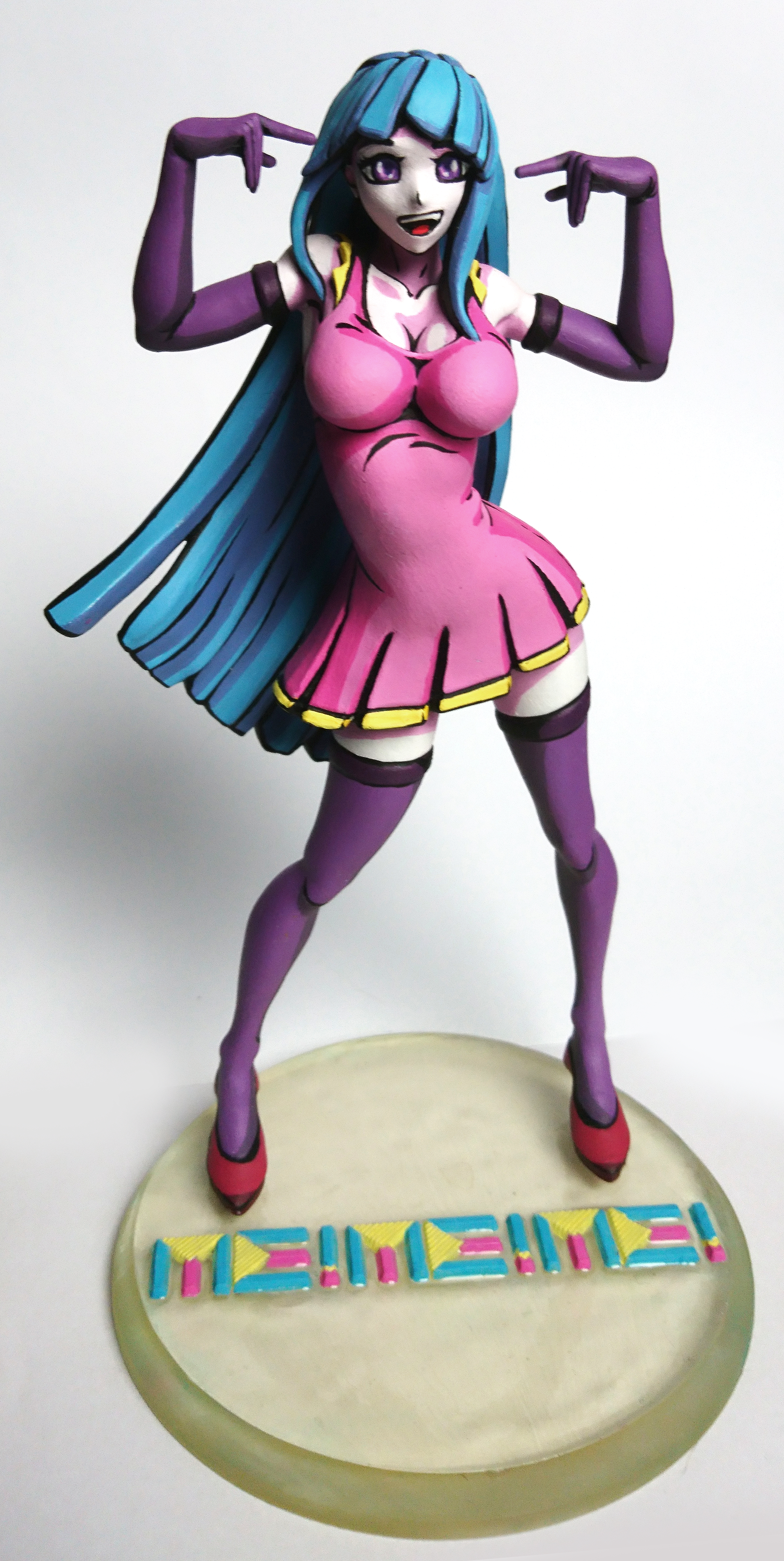 3D Printable MEMEME - Anime Girl - 25cm model by Printed Obsession