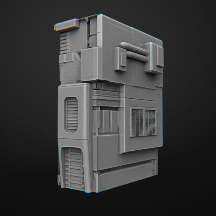 3d Printable Cyberpunk Buildings Terrain By Kino Prados Cordon