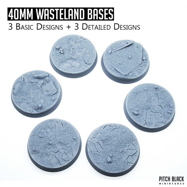 40mm Wasteland Bases image