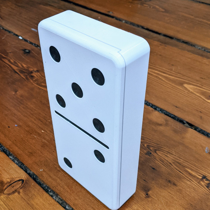 3D Printed Dominoes Set with Large Domino Carrying Case image