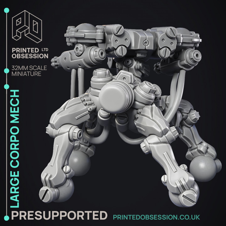 【ほぼ未使用】Manhattan Mecha Tecter × Phiten 3D Printable Corporate Walker Mech - Heavy Support