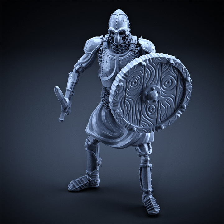 Skeleton - Heavy Infantry - Sword + Round Shield - Idle Pose image