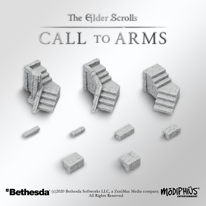 Fort Stairs Terrain Set - Elder Scrolls: Call to Arms image