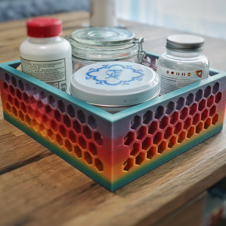 Honeycomb Box Tray Table Organizer! image