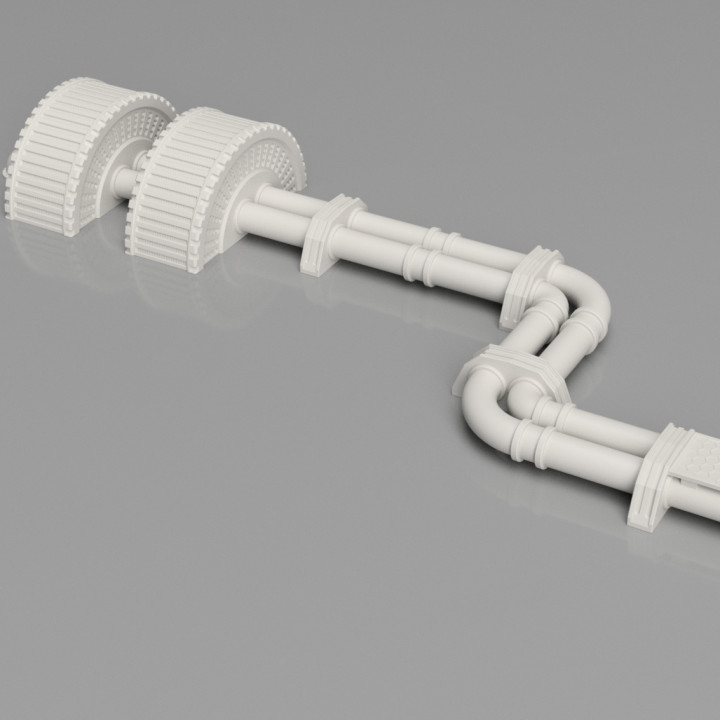 3D Printable Modular Pipe System for Tabletop and Dioramas by Fr3D ...