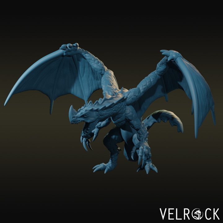 3D Printable Young Green Dragons (Grounded and flying) by Velrock Art ...