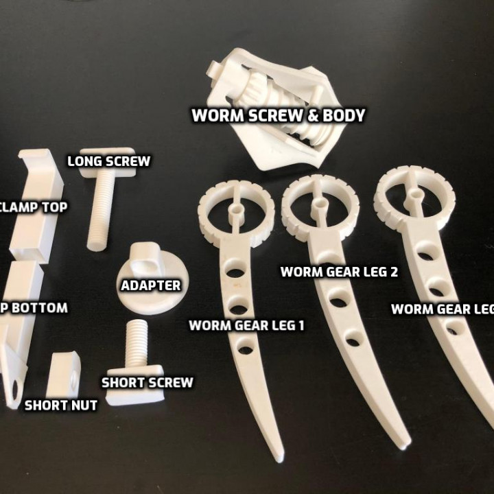 3D Printable Worm Gear Tripod by Morris Lan